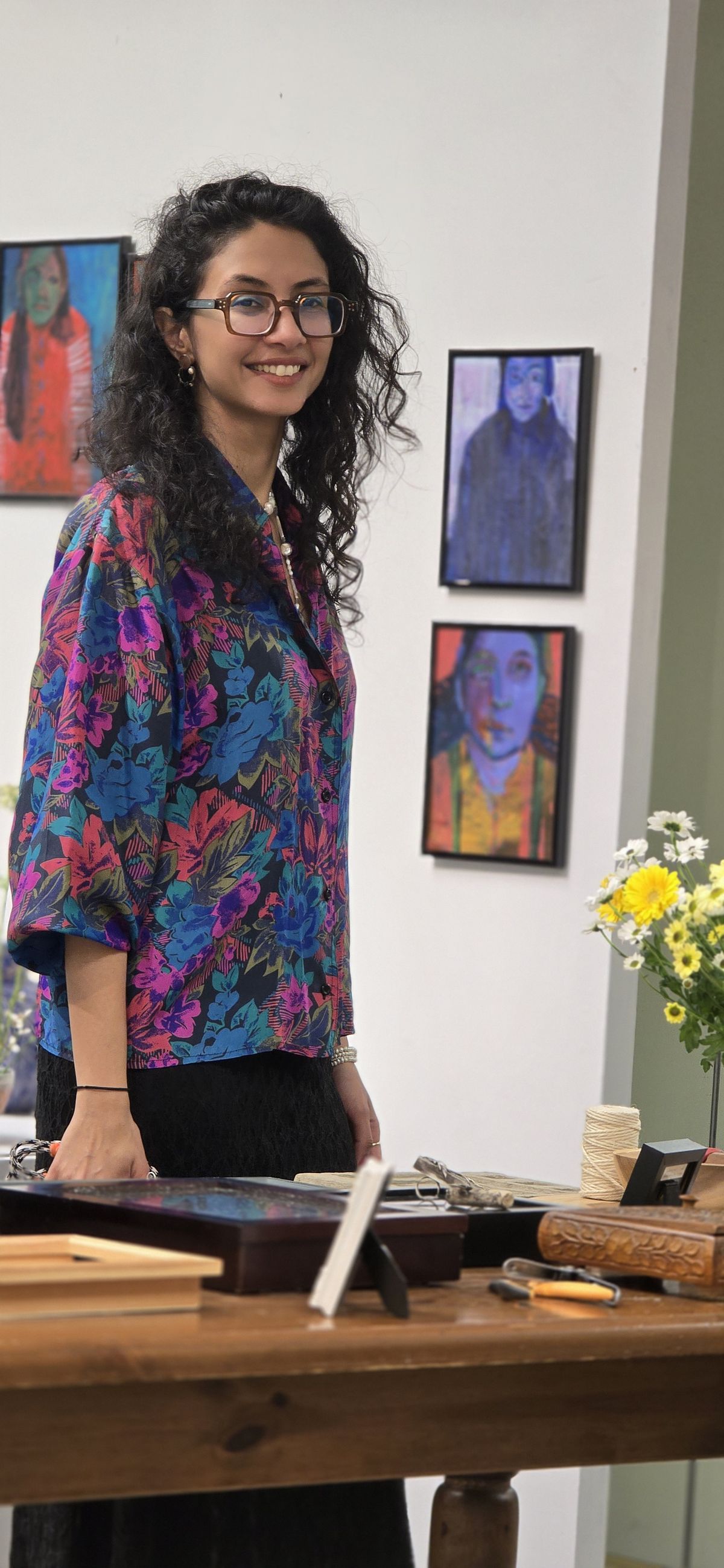 Khorshid Joulaee at the PASSTOO art event, December 2025.