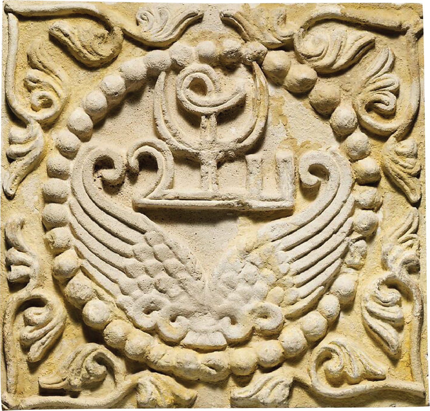 Artistic representation showing Sasanian art influence on jewelry design