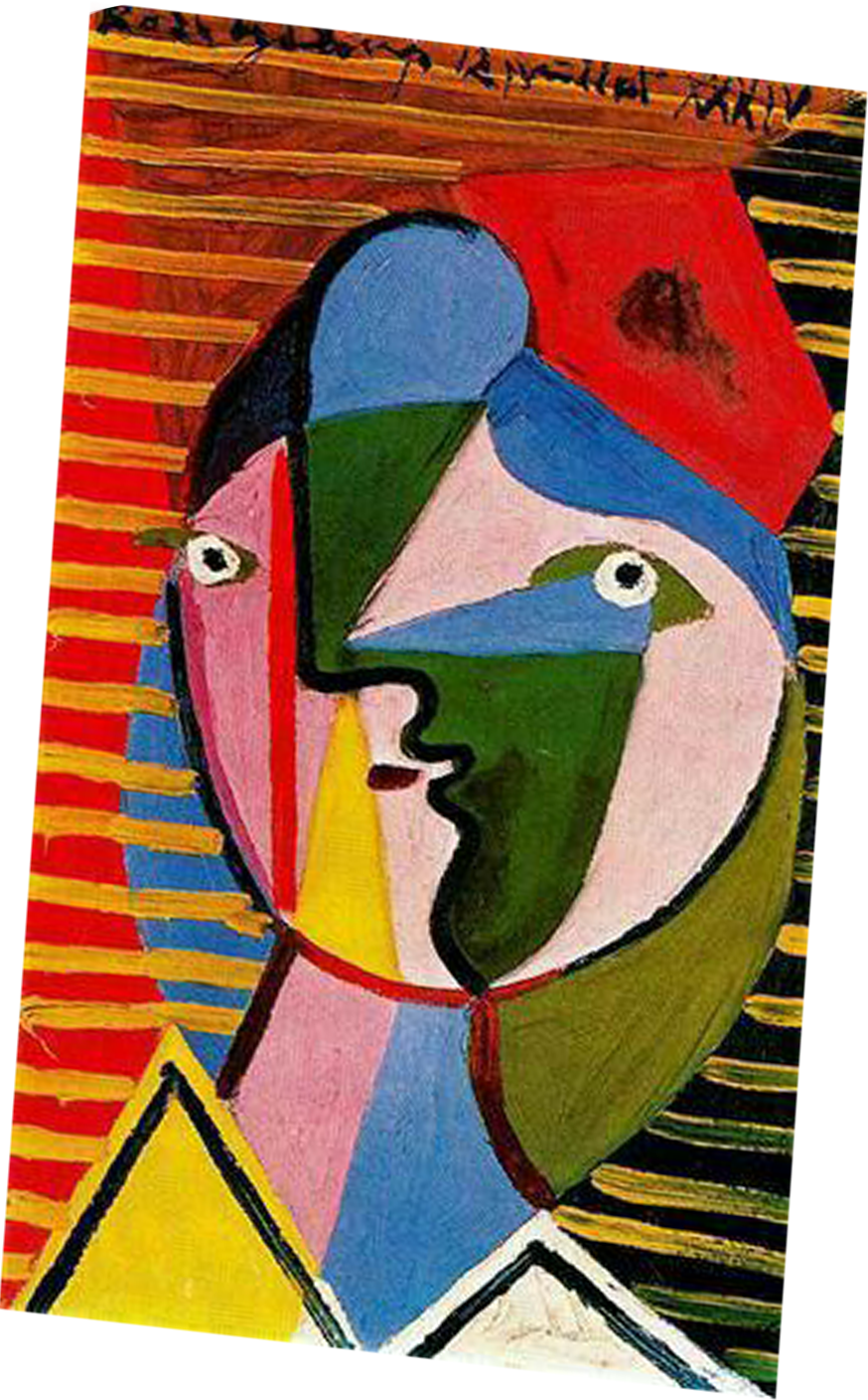 Picasso conversion collection - ring with multiple perspectives and cubist elements