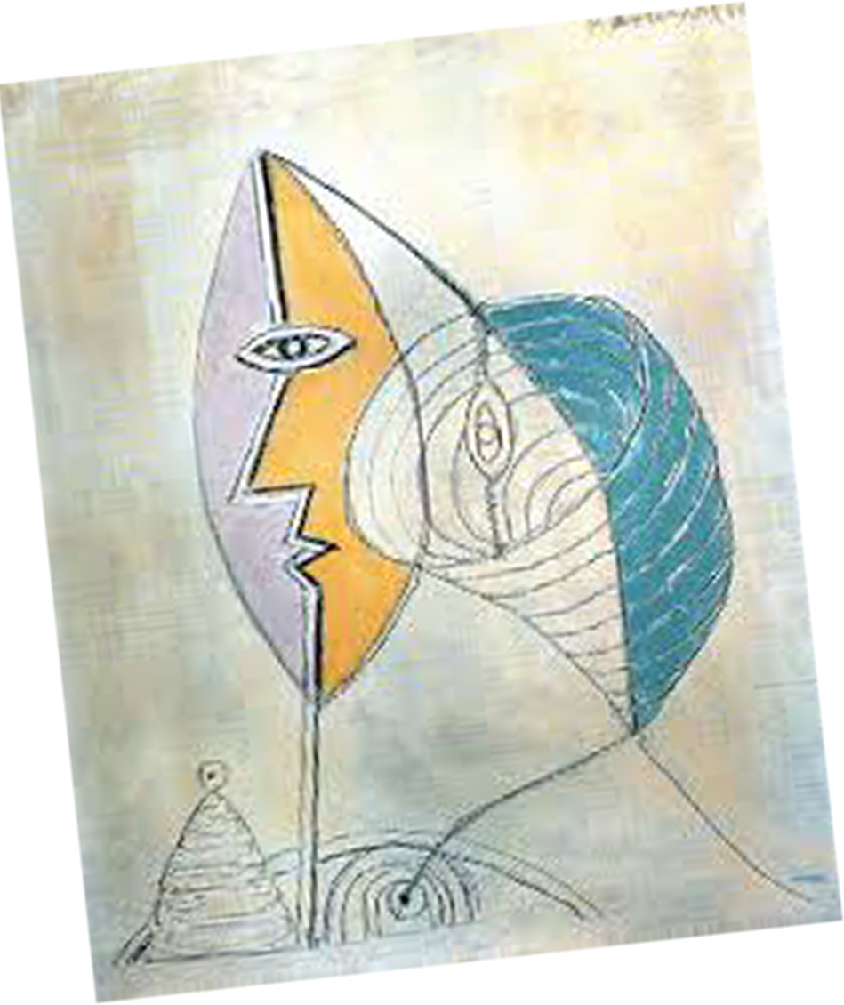 Abstract cubist jewelry design influenced by Picasso's artworks