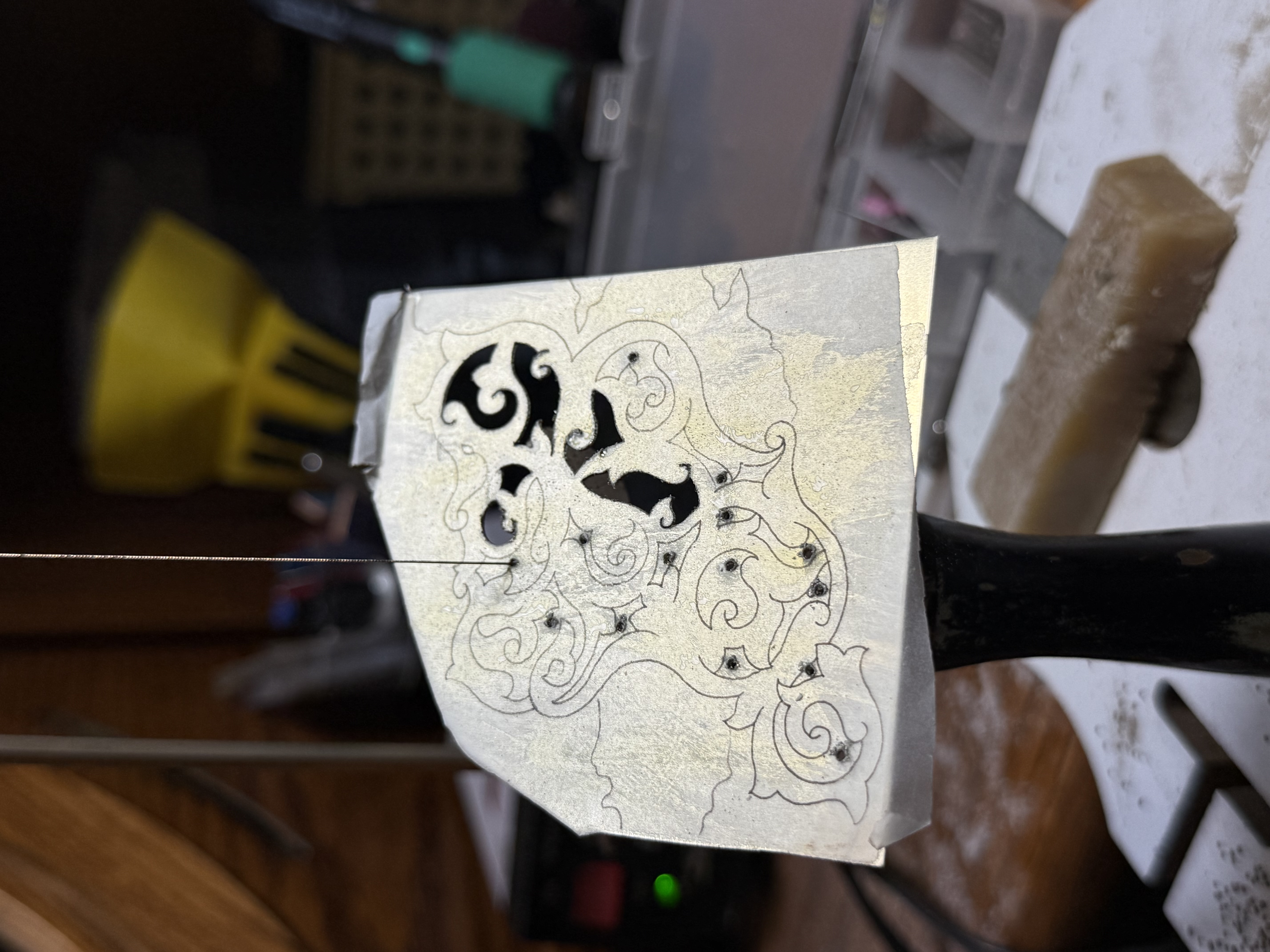 My Iran, process step 3: cutting and detailing.