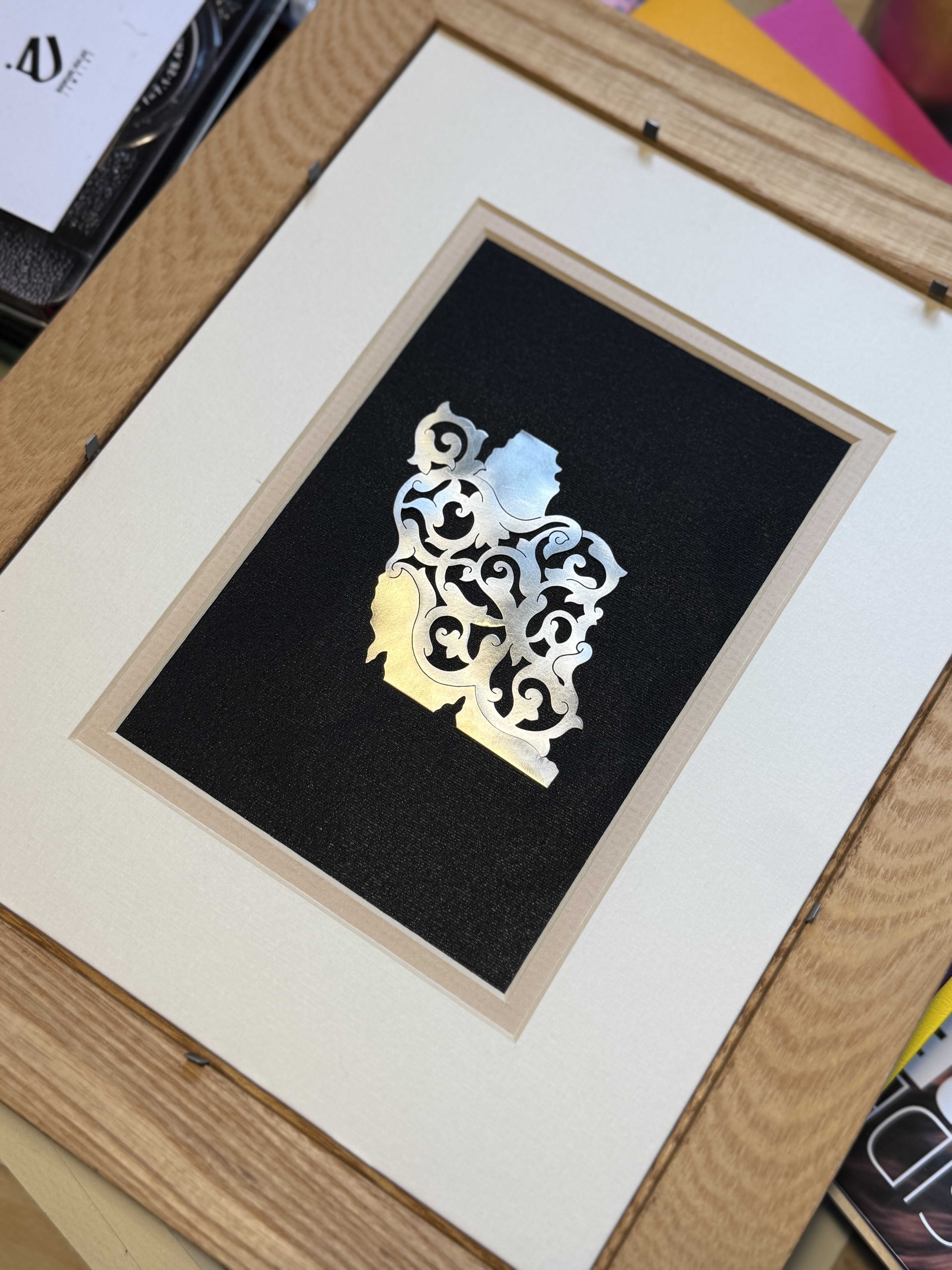 My Iran, process step 6: the piece in its frame.
